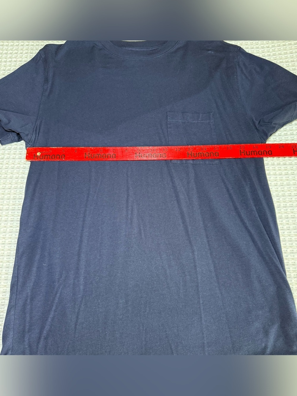 Fabletics The 24-7 Pocket Tee Shirt Mens Medium Short Sleeve Crew Neck Navy Blue - Picture 2 of 6